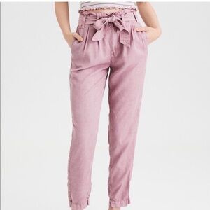 NWOT American Eagle Pants High Waisted Pink Summer Pants for Women Sz 4